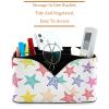 Leather Pen Holder Desk Organizer, Colorful Star, 18.5 x 18.5 x 9.5 cm view 2