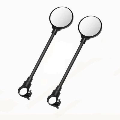 Bicycle Mirrors, 1/2 Pieces, Rotatable MTB/Road Bike/Motorcycle Flexible Tube Adjustable Long Handlebar Rearview Mirrors (Type B, 2 Pieces)