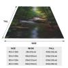 Flannel Fleece Throw Blanket, Forest Creek Print, Lightweight Soft Warm Cozy Plush Blanket for Bed, Couch, Sofa or Chair, 80 x 60 in view 2