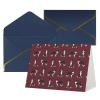 FUkker Greeting Cards with Envelopes, Pearlescent Paper Christmas and Thank-You Cards, Collie Dog view 2