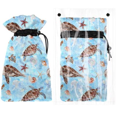 Sea Turtle, Starfish, Jellyfish and Shells Outdoor Faucet Cover, Insulated Winter Protection, 17.5 cm W