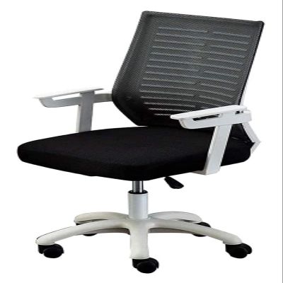 Ergonomic Height-Adjustable Office Chair with Armrests, Blue C