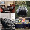 BHOMTY Rectangular Polyester Tablecloth for Weddings, Parties, Business and Conferences, Machine Washable, Dark Purple, 200 x 280 cm view 2