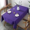 BHOMTY Rectangular Polyester Tablecloth for Weddings, Parties, Business and Conferences, Machine Washable, Dark Purple, 200 x 280 cm view 3