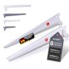 BOOMET Shelf Bracket Set for Wall Rails, 48 cm, White, 10 Pairs view 1