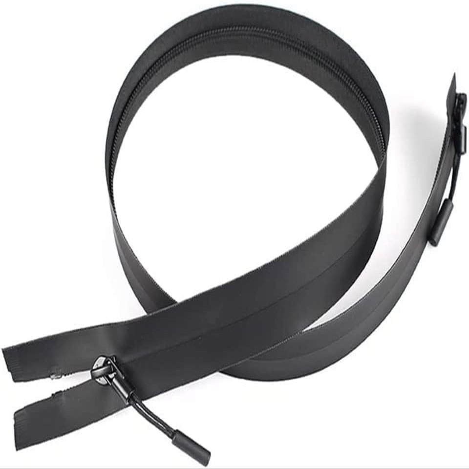 No. 5 Black Waterproof Nylon Zipper, Closed-End