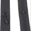 No. 5 Black Waterproof Nylon Zipper, Closed-End view 2