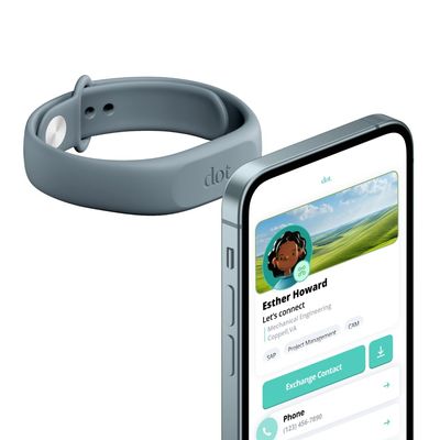 dot.band Digital Business Card Wristband - Tap Compatible with iPhone & Android (Green)