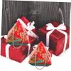 GOOHOCHY 4-Piece New Year Gift Boxes, White Cardboard Treat Boxes for Cookies and Small Sweets view 2