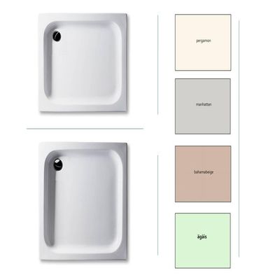 Acrylic Shower Tray, 15 cm Deep, Gray, 90 x 90 cm