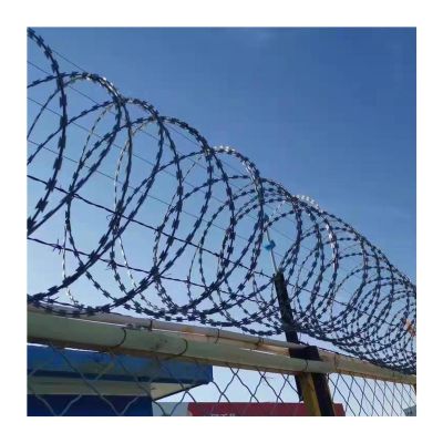 XLIHAWY Razor Barbed Wire, Galvanized Stainless Steel Fence Coil