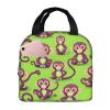 DJnni Green Clever Monkey Lunch Bag for Men and Women, Leakproof, Reusable, Insulated Lunch Tote for Work and Outdoor Use view 1