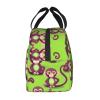 DJnni Green Clever Monkey Lunch Bag for Men and Women, Leakproof, Reusable, Insulated Lunch Tote for Work and Outdoor Use view 4