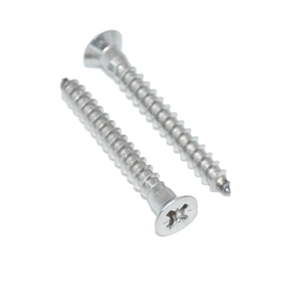 4 x 50 mm Stainless Steel A2 Countersunk Wood Screws, PZ, 200-Piece