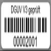 DGUV Inspection Labels 40 x 15 mm, Code 128B, 1,000/Roll, 8-Digit, 00002001–00003000 view 1