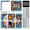 Basquiat-Style Skull Wooden Puzzle for Adults, 1,000 Extra-Large Pieces, 29.5 x 19.7 in view 3