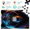 1000-Piece Neon Bear Portrait Puzzle, Family Puzzle, Gift, 100% Recycled Cardboard, Ages 12+, 26 x 38 cm view 2