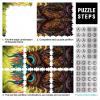 Art Animals Peacock Puzzle, 1,000 Pieces, High-Quality 100% Recycled Board, Gift for Adults and Children, 26 x 38 cm view 3