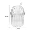 HOLIDYOYO Glass Sippy Cup with Lid view 2