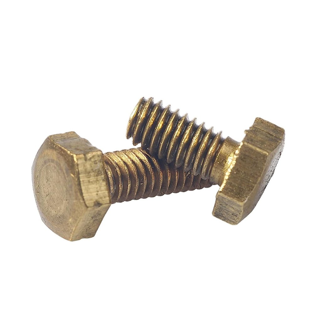 Base Plate Hex Screws, M4–M10 Brass/Copper Furniture Screws (M6, 5 pcs, 6 mm long; color: M10)