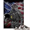Challenging Gray Wolf in the Air Force Puzzle, 1,000 Pieces, 26 x 38 cm view 1