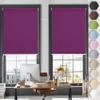 Drill-Free Blackout Roller Blind 115 x 120 cm, Clamp-Fit, Purple view 1
