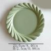 HEXEH Vintage Green Reusable Ceramic Dining Plate view 2