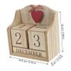 MAGICLULU Wooden Perpetual Calendar with Numbered Rotating Monthly Blocks view 2