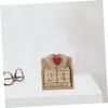 MAGICLULU Wooden Perpetual Calendar with Numbered Rotating Monthly Blocks view 3