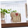 MAGICLULU Wooden Perpetual Calendar with Numbered Rotating Monthly Blocks view 4