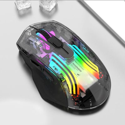 Cuifati 3-Mode Wireless Gaming Mouse with RGB Lighting, Silent Clicks and 5 DPI Levels