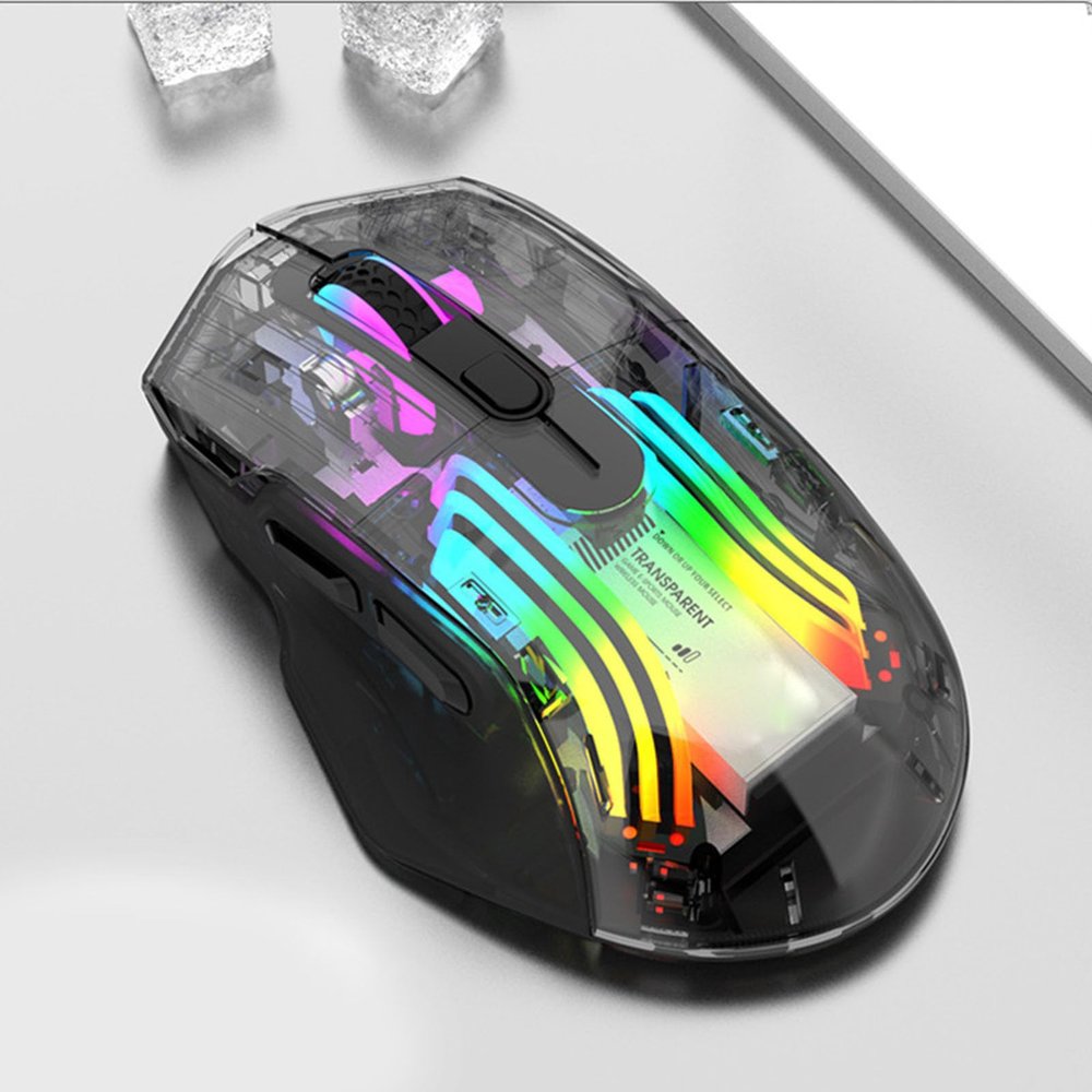 Cuifati 3-Mode Wireless Gaming Mouse with RGB Lighting, Silent Clicks and 5 DPI Levels