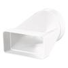 Flat Duct Ventilation Fitting, Round-to-Rectangular Transition, 220 x 90/150 mm, White view 1