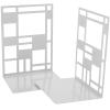 2-Pack White Iron Metal Bookends for Books and CDs view 1