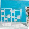 2-Pack White Iron Metal Bookends for Books and CDs view 2