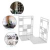 2-Pack White Iron Metal Bookends for Books and CDs view 3