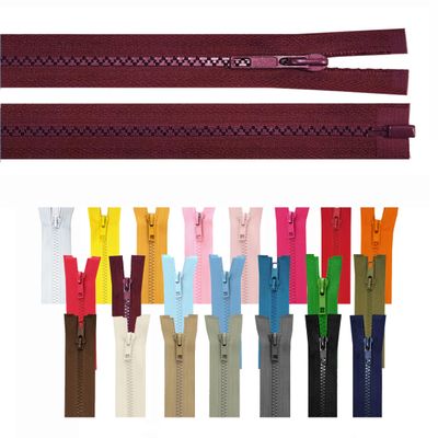 Separating Zipper for Jackets - 80cm Bordeaux