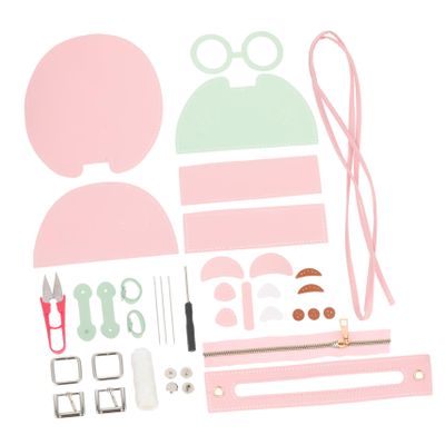 Amosfun DIY PU Bag-Making Kit, Pink, for Beginners and Professionals
