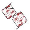 Bloody Handprint Print Pot Holders, Heat-Resistant Oven Potholders with Pocket view 2