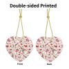 Paris-Print Heart-Shaped Ceramic Christmas Ornament view 2