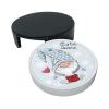 Cute Gnome Absorbent Drink Coasters with Holder, Leather Coasters, Set of 6 view 3