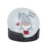 Cute Gnome Absorbent Drink Coasters with Holder, Leather Coasters, Set of 6 view 4