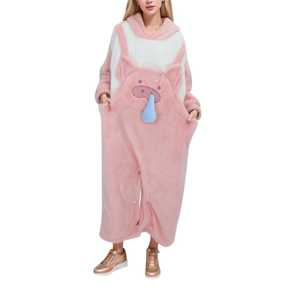 Duohropke Unisex Adult Elephant Onesie Costume for Women and Men