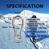 Ekunbuy 304 Stainless Steel Carabiner Clips, 40 mm M4, 16-Pack view 2