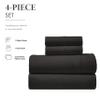 BED INC Road Trip America Jersey Sheet Set, King, Cotton Blend, 4-Piece, Black view 2