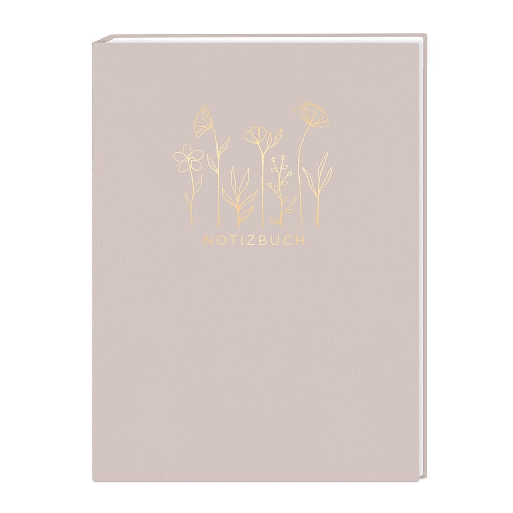 Schreibkram Manufaktur Flowers Notebook, Dotted Grid, 18 x 23.5 cm