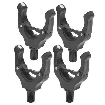 Alomejor 4-Piece Magnetic Carp Rod Rests, ABS, Glow-in-the-Dark Green and Black (Black)