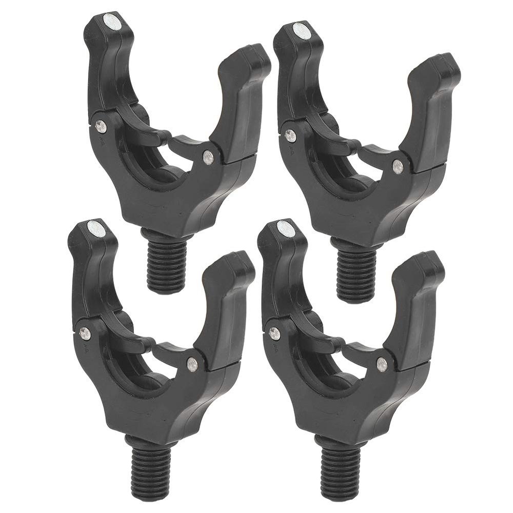 Alomejor 4-Piece Magnetic Carp Rod Rests, ABS, Glow-in-the-Dark Green and Black (Black)