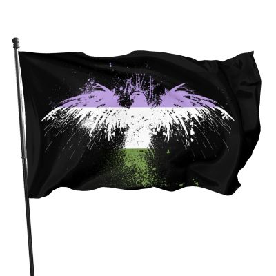Eagle Genderqueer Flag, 90 x 150 cm, Vibrant Colors, UV-Resistant Banner for Indoor and Outdoor Use