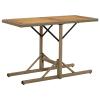 ARKEM Beige Garden Table, Solid Acacia Wood and Poly Rattan view 1